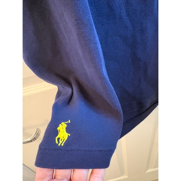 Ralph Lauren Navy Blue Scoop Neck Short Sleeve Preppy Womens XL - Picture 3 of 8